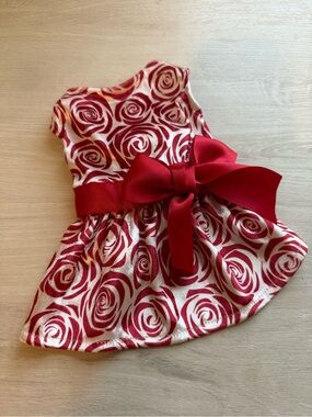 Fitwarm Velvet Roses Dog Dress XXS